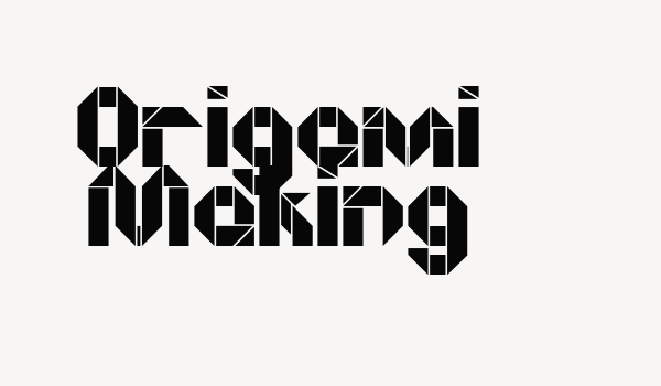 Origami Making Font