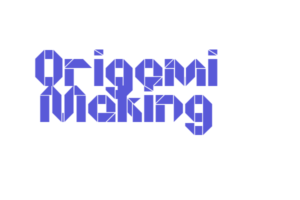 Origami Making Font