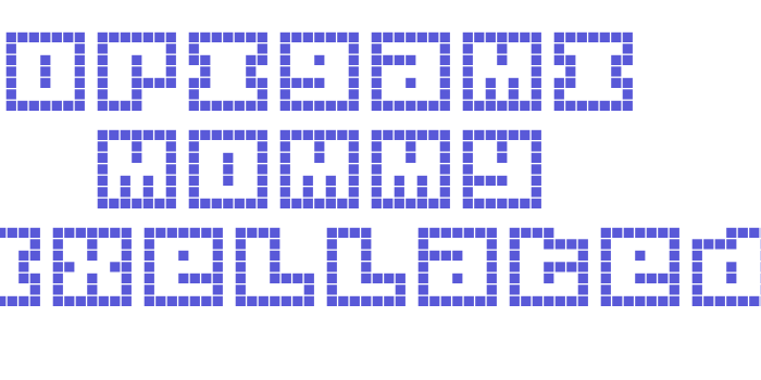 Origami Mommy Pixellated Font