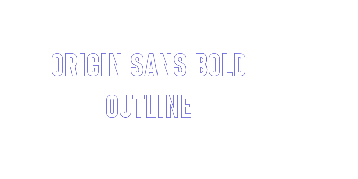 Origin Sans Bold Outline Font Download