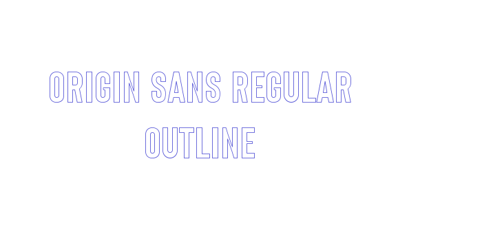 Origin Sans Regular Outline Font Download