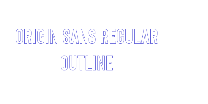 Origin Sans Regular Outline Font