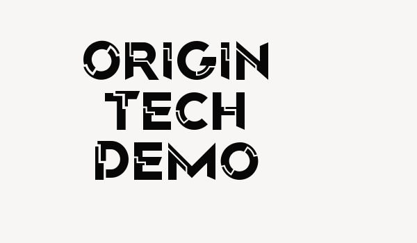 Origin Tech Demo Font