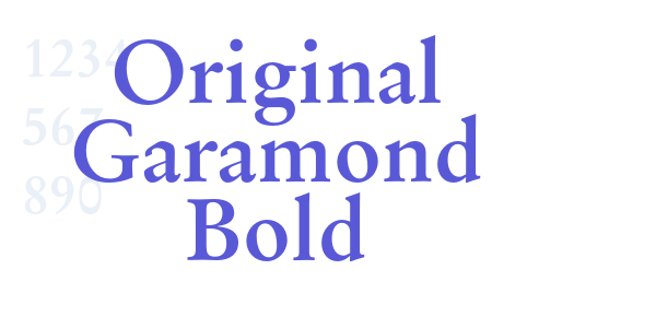 Original Garamond Bold font free