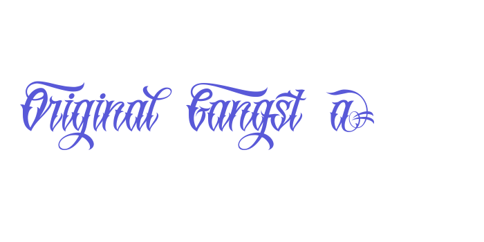 Original Gangst A Font Download