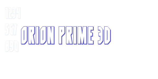 Orion Prime 3D font free