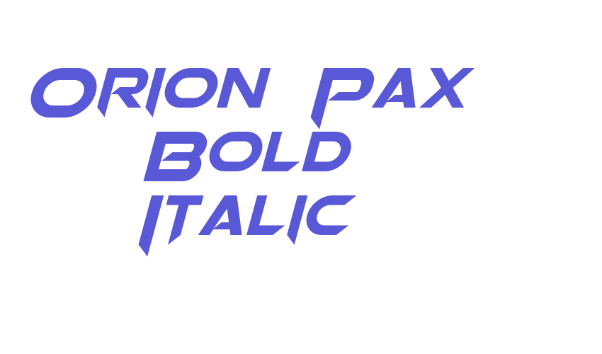 Orion Pax Bold Italic Font Download