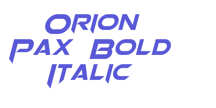 Orion Pax Bold Italic Font Download