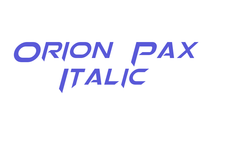 Orion Pax Italic Font Download