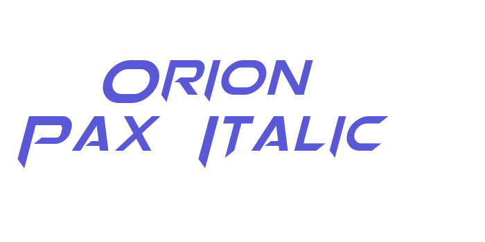 Orion Pax Italic Font Download