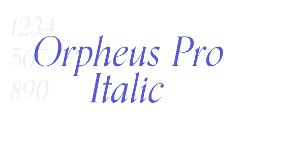 Orpheus Pro Italic font free