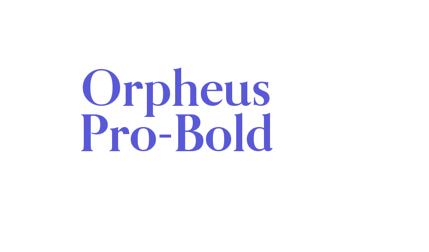 Orpheus Pro-Bold Font Download