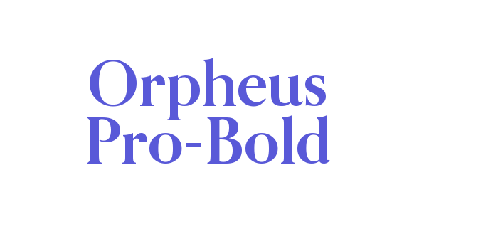 Orpheus Pro-Bold Font Download