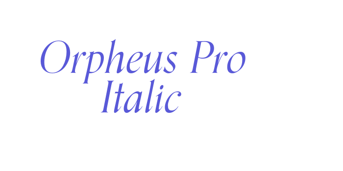 Orpheus Pro Italic Font Download