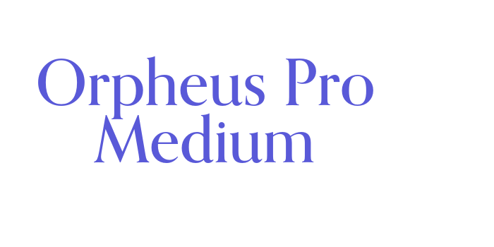 Orpheus Pro Medium Font Download