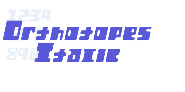 Orthotopes Italic font free