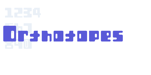 Orthotopes font free