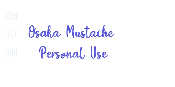 Osaka Mustache – Personal Use font free