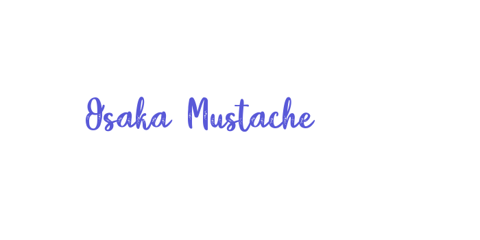 Osaka Mustache Font Download