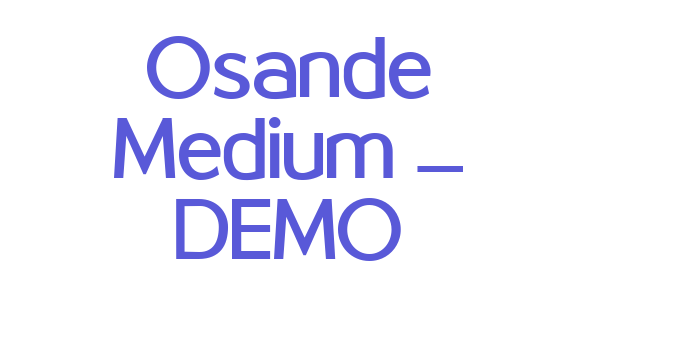 Osande Medium – DEMO Font Download