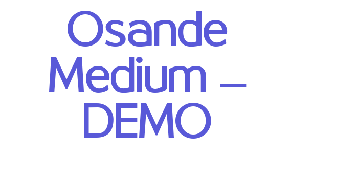 Osande Medium – DEMO Font