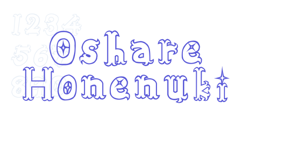 Oshare Honenuki font free