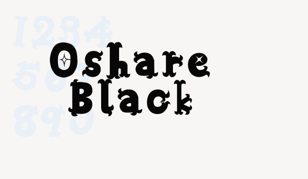 Oshare Black Font