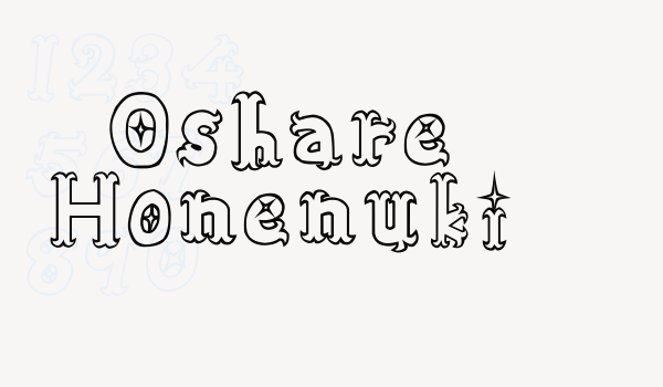 Oshare Honenuki Font