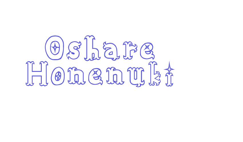 Oshare Honenuki Font Download