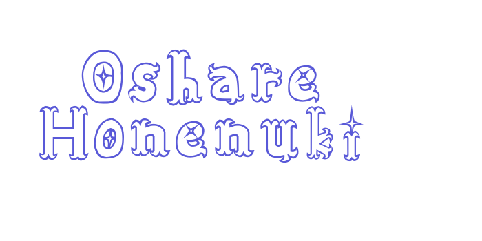 Oshare Honenuki Font Download