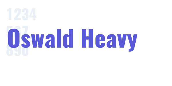 Oswald Heavy font free