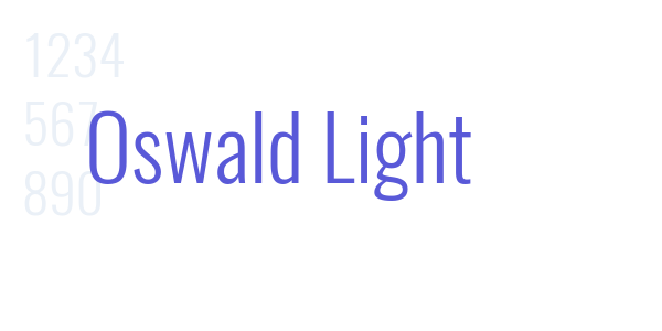 Oswald Light font free