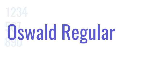 Oswald Regular font free