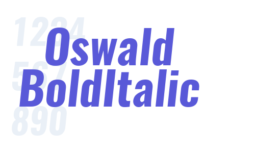 Oswald BoldItalic Font