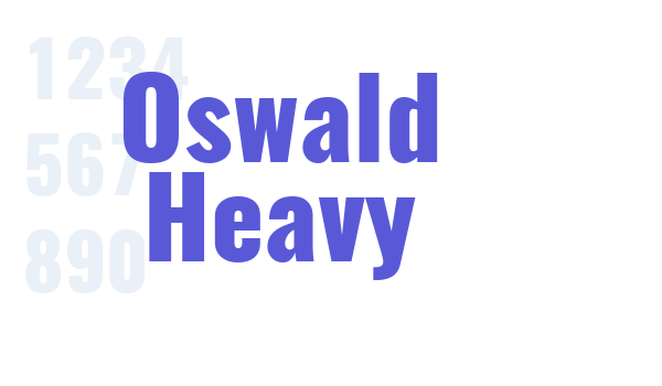 Oswald Heavy font free