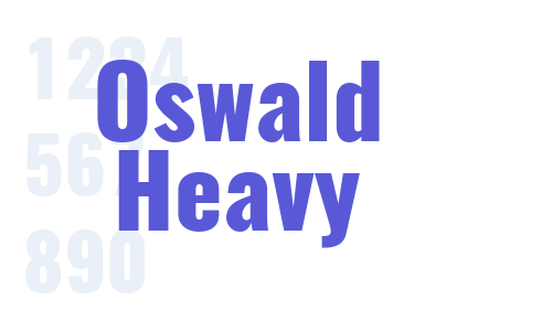 Oswald Heavy Font