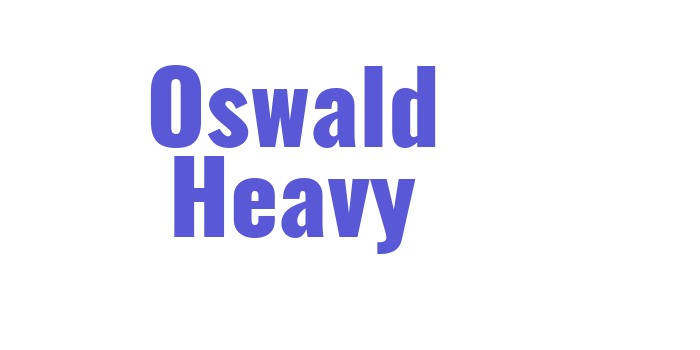 Oswald Heavy Font