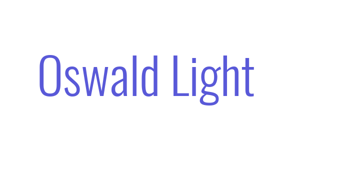 Oswald Light Font