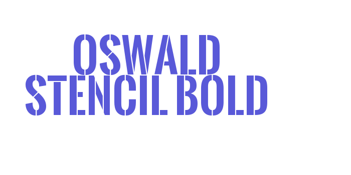 Oswald Stencil Bold Font Download