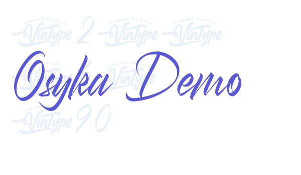 Osyka Demo Font