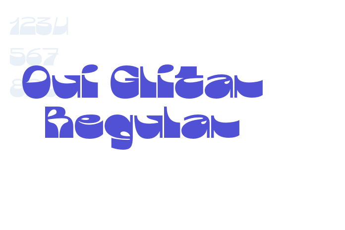 Oui Glitar Regular font download