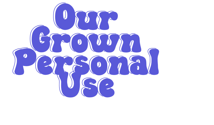 Our Grown Personal Use Font