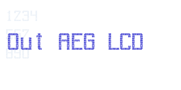 Out AEG LCD font