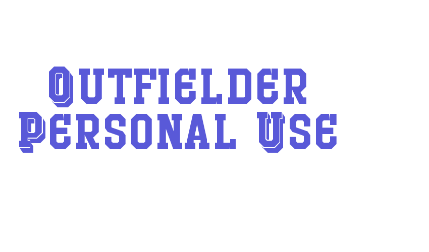 Outfielder Personal Use Font