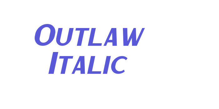 Outlaw Italic Font