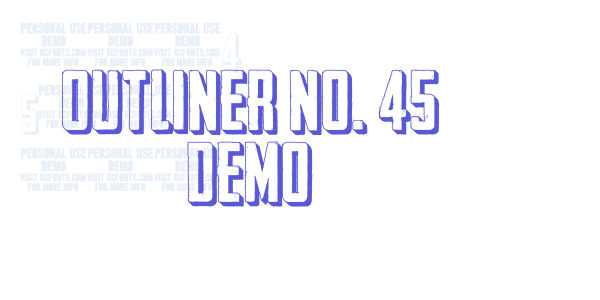 Outliner No. 45 DEMO font free