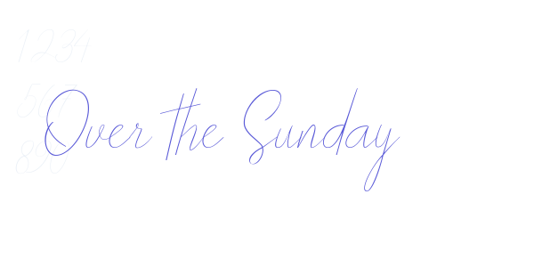 Over the Sunday font free