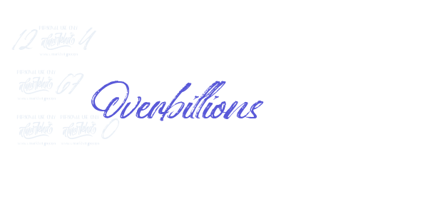 Overbillions font