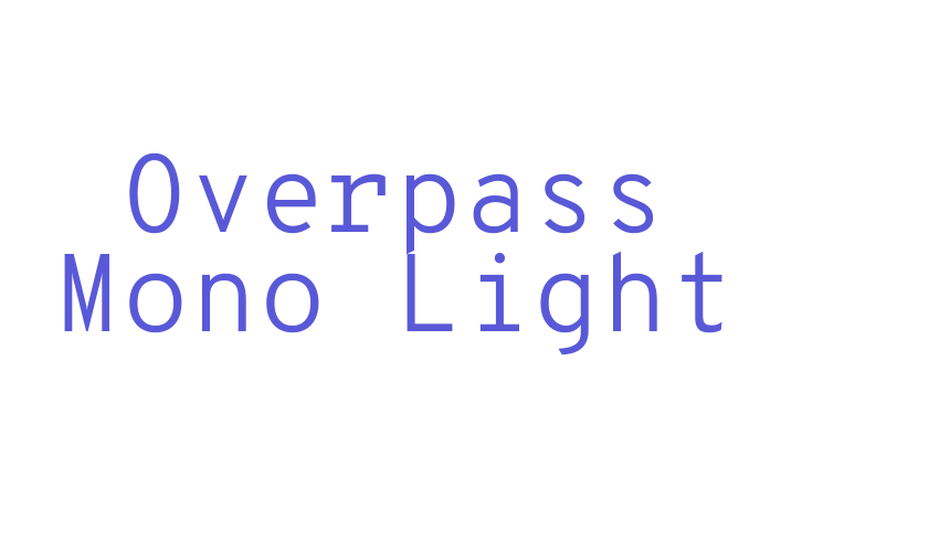 Overpass Mono Light Font Download