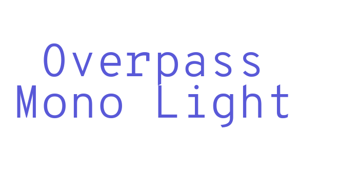 Overpass Mono Light Font Download